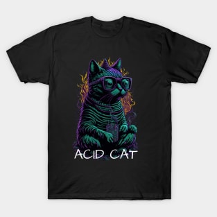 Techno Cat T-Shirt - Techno Organism - Catsondrugs.com - #cats #catsofinstagram #cat #of #catstagram #instagram #catlover #catlife #catlovers #instacat #kitten #pets T-Shirt